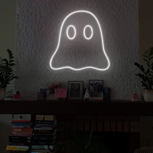 Mini Ghost Neon Sign - Custom Promo Now - UK