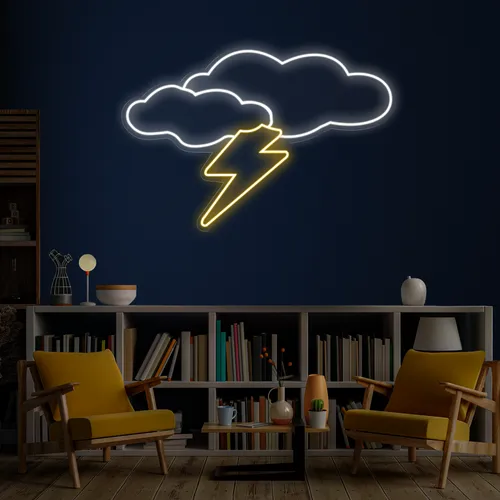 Thunder Cloud Neon Sign - Custom Promo Now - UK