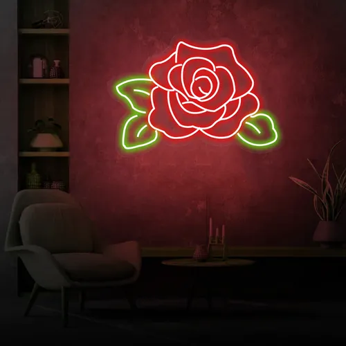 Rose Neon Sign - Custom Promo Now - UK
