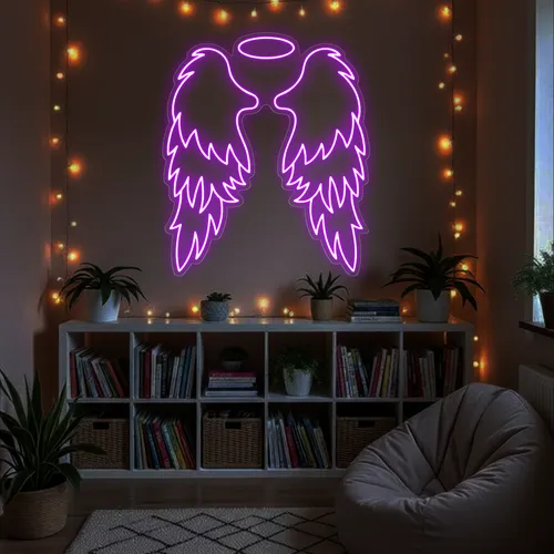 Custom Angel Wings Neon Signs - Custom Promo Now - UK