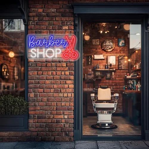 Custom Barber Shop Neon Signs - Custom Promo Now - UK