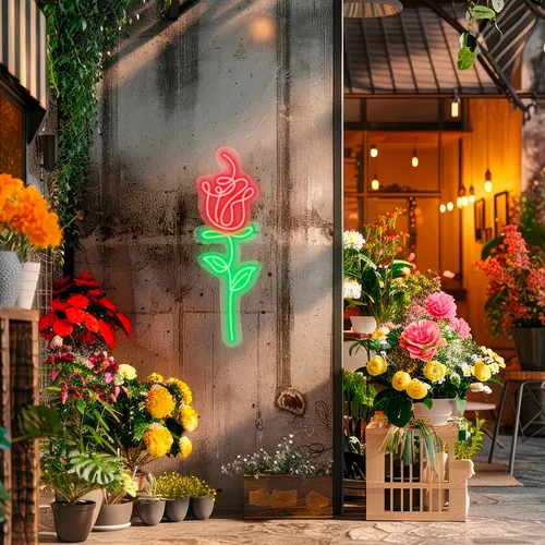 Custom Flower Neon Signs - Custom Promo Now - UK