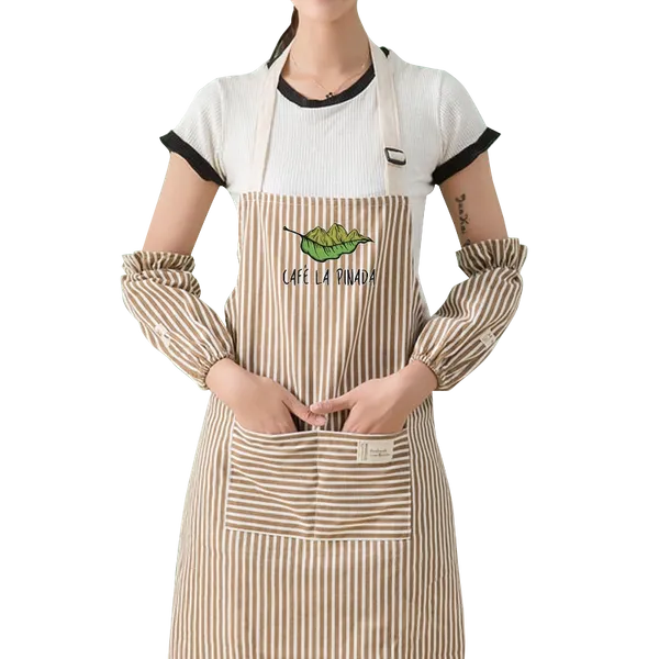 Striped Cotton and Linen Apron - Custom Promo Now - UK