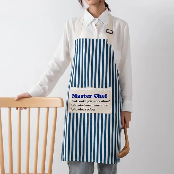 Cotton and Linen Striped Apron - Custom Promo Now - UK