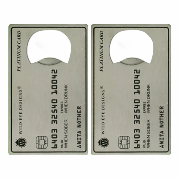 Platinum Card Shaped Bottle Opener - Custom Promo Now - UK