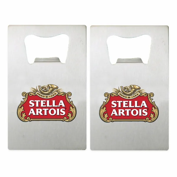Silver Card Bottle Opener - Custom Promo Now - UK