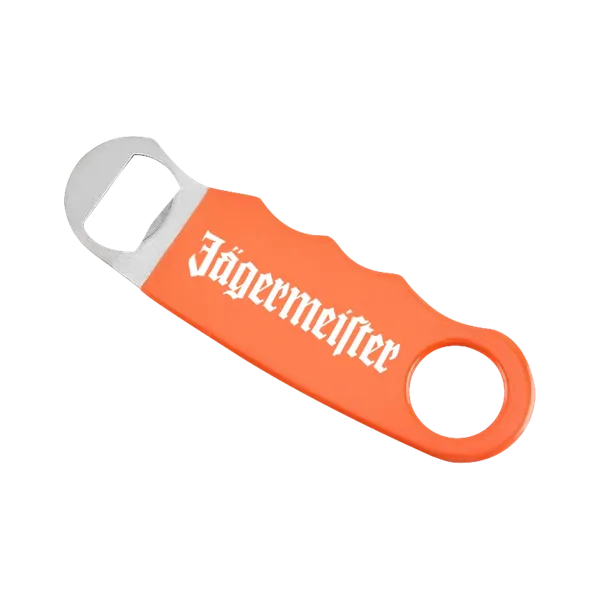 Orange Hand Grip Flat Bottle Opener - Custom Promo Now - UK