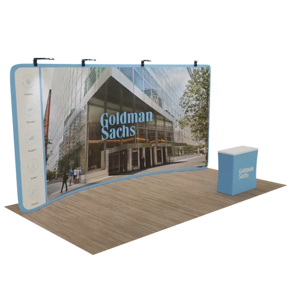 20' x 8' Curved Zip Up Display - Custom Promo Now - UK