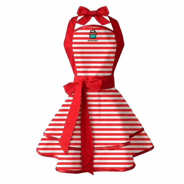 Classic Stripe Double Layer Cotton Aprons - Custom Promo Now - UK