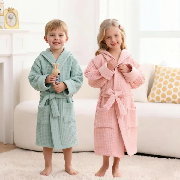 Custom Kids Waffle Robes - Custom Promo Now - UK