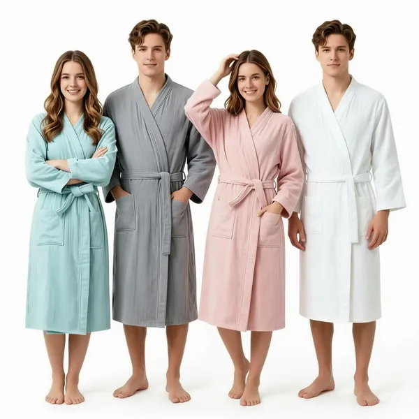 4 Layer Gauze Cotton Bathrobes - Custom Promo Now - UK