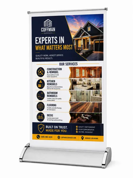 Table Roll Up Banner Stand - Custom Promo Now - UK