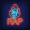 Rap Microphone Flame Neon Sign - Custom Promo Now - UK