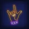Rock Gesture Neon Sign - Custom Promo Now - UK