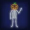 Skeleton with Pumpkin Head Neon Sign - Custom Promo Now - UK