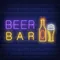 Beer & Bar with Bottle & Glass Neon - Custom Promo Now - UK