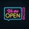 We Are Open Neon Sign - Custom Promo Now - UK