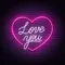 Pink Love You Neon Sign - Custom Promo Now - UK