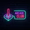Retro Joystick Arcade Club Neon Sign - Custom Promo Now - UK