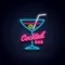 Cocktail Bar Glass & Zip Neon Sign - Custom Promo Now - UK