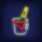 Wine in Ice Bucket Neon Sign - Custom Promo Now - UK
