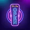 We are Open Vertical Neon Sign - Custom Promo Now - UK