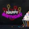 Happy Birthday Heart and Balloon Neon Sign - Custom Promo Now - UK