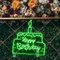 Happy Birthday Text in Big Cake Neon Sign - Custom Promo Now - UK