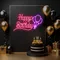 Happy Birthday Glow Neon Sign - Custom Promo Now - UK