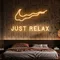 Nike Just Relax Neon Sign - Custom Promo Now - UK