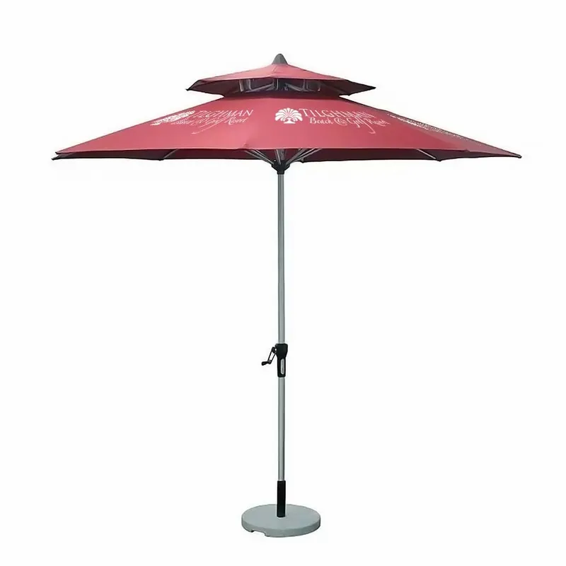 Wood Market Umbrella - 9 ft - Custom Promo Now - UK