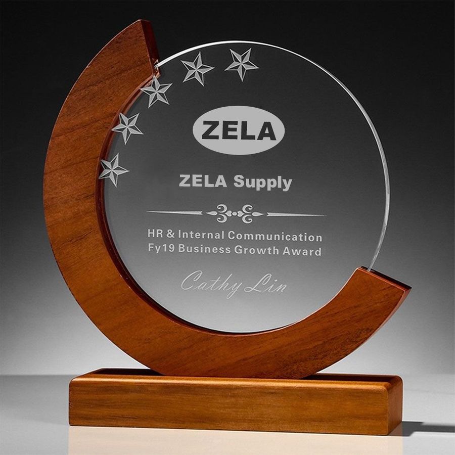 Wooden Base Trophies - Custom Promo Now - UK