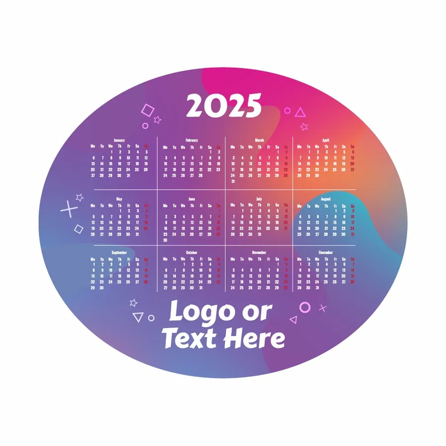 Colorful Gradient Calendar Mouse Pad - Custom Promo Now - UK