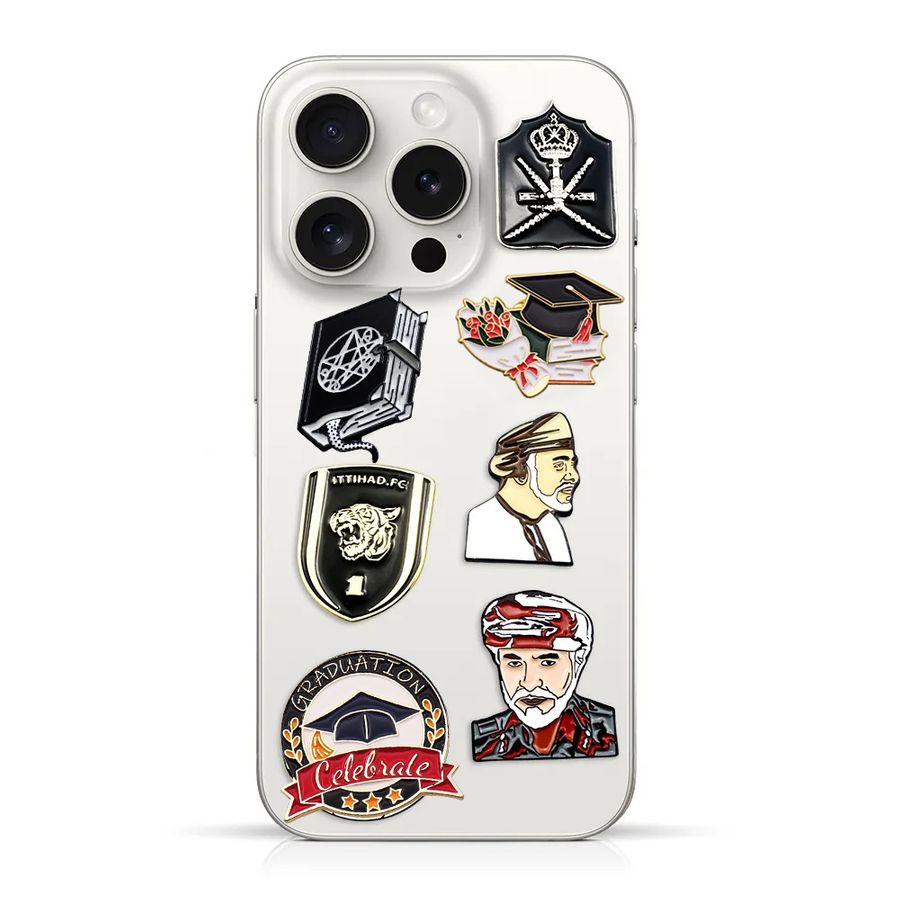 Phone Metal Badge Stickers - Custom Promo Now - UK