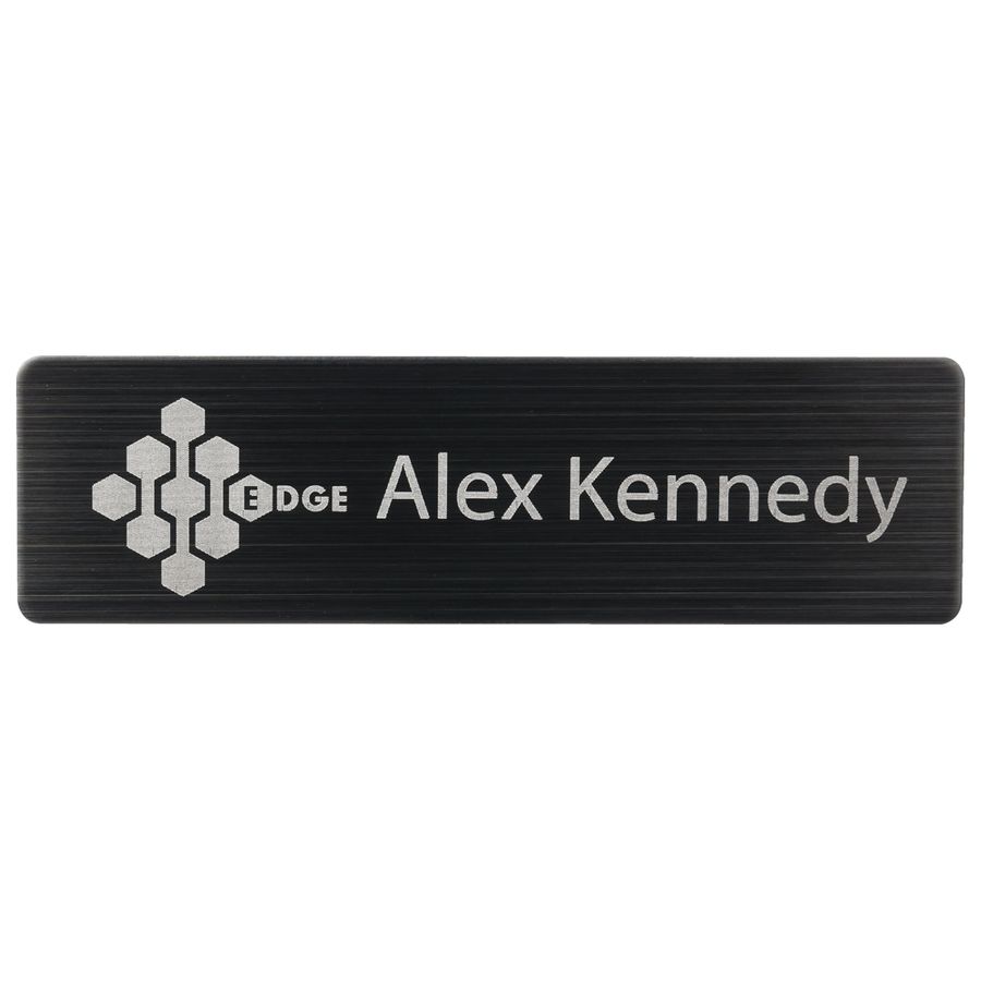 Engraved Metal Name Badges - Custom Promo Now - UK