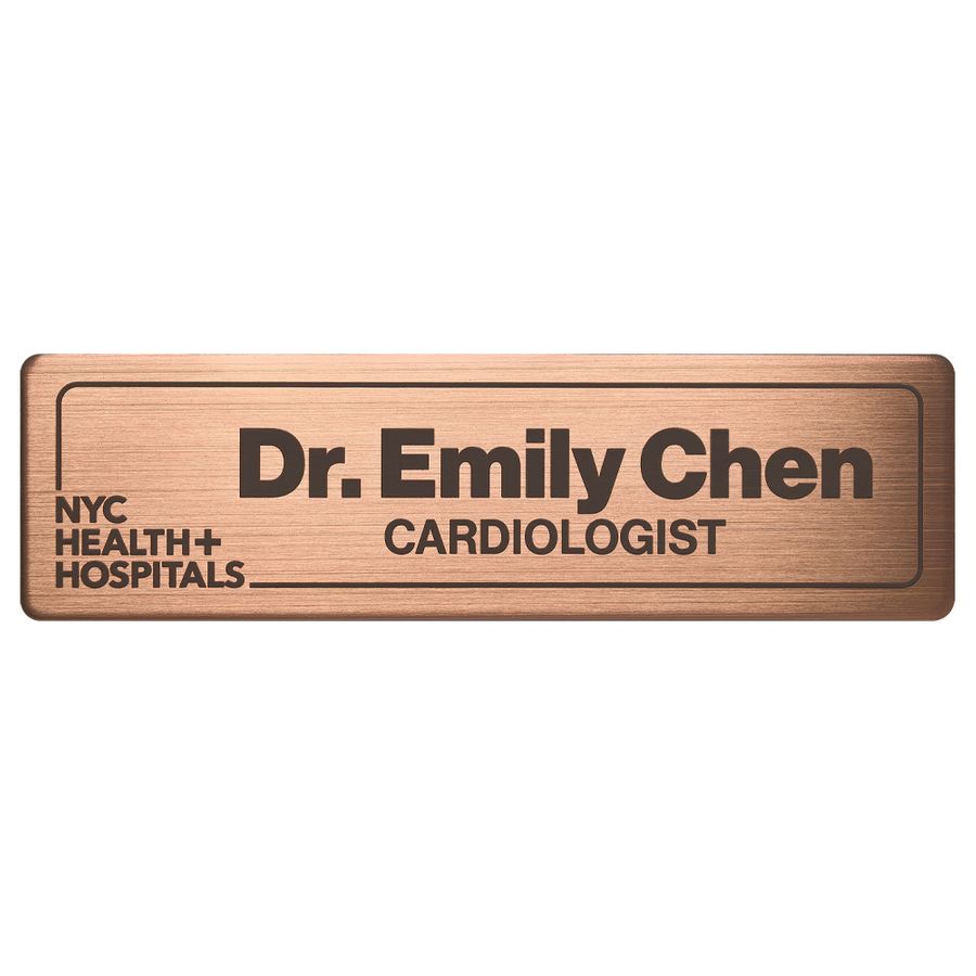 Engraved Metal Name Badges - Custom Promo Now - UK