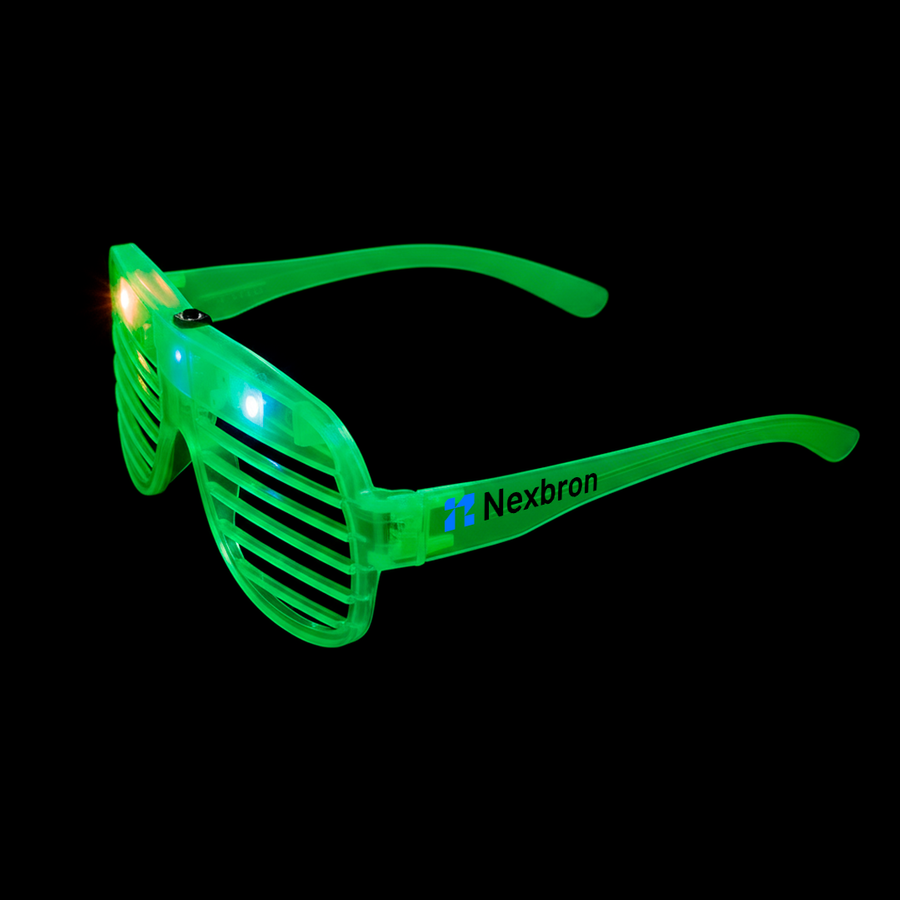 Light-Up LED Slotted Glasses - Custom Promo Now - UK