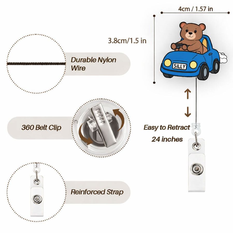 Custom Shape Acrylic Badge Reel - Custom Promo Now - UK