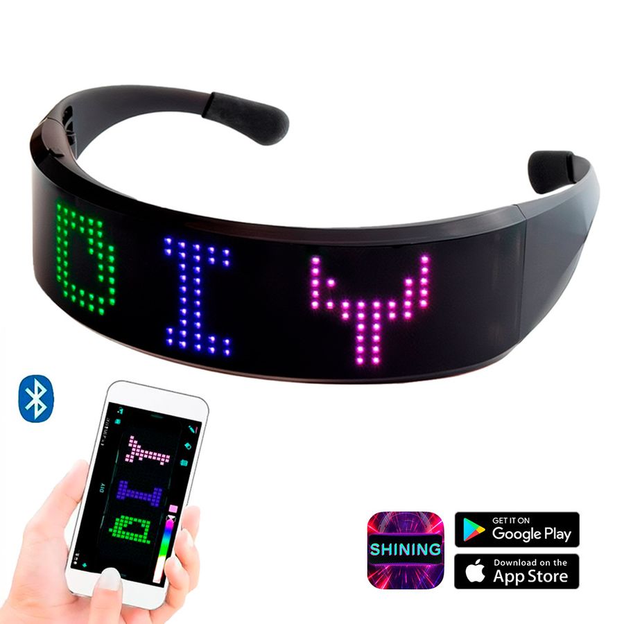 LED Light Up Glasses with Bluetooth - Custom Promo Now - UK
