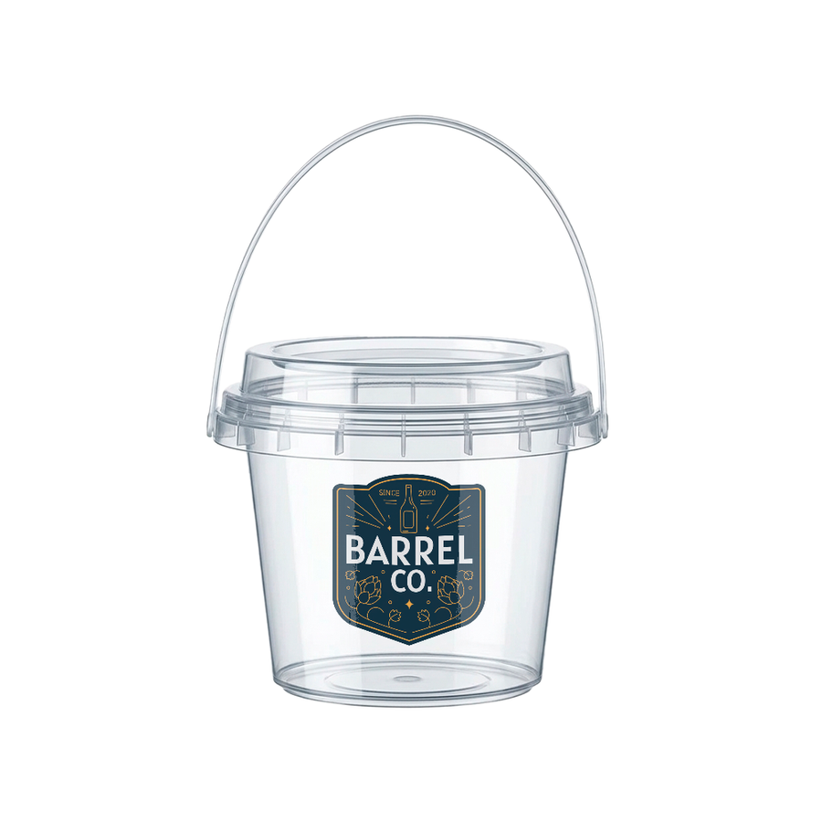 Premium Transparent Drink Buckets - Custom Promo Now - UK