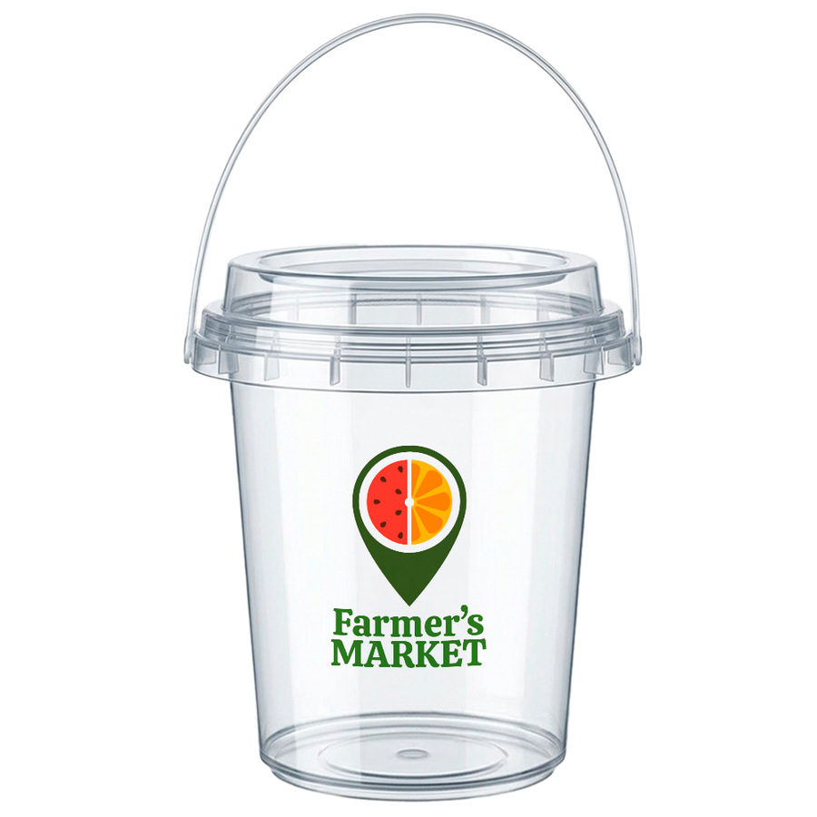 Premium Transparent Drink Buckets - Custom Promo Now - UK