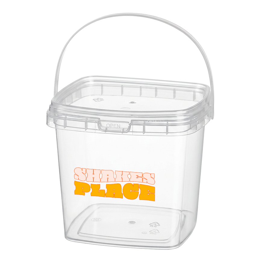 Square Transparent Drink Buckets - Custom Promo Now - UK