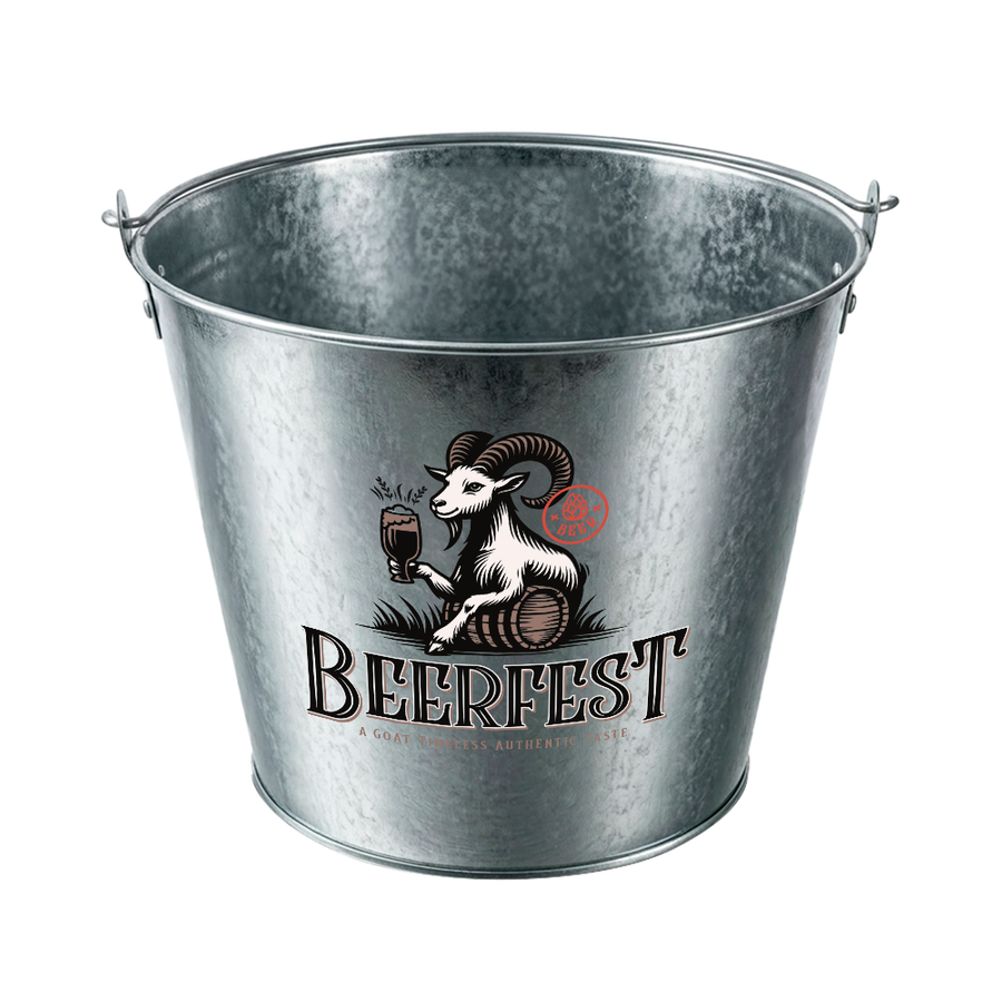 Tinplate Beer Buckets & Opener Combo - Custom Promo Now - UK