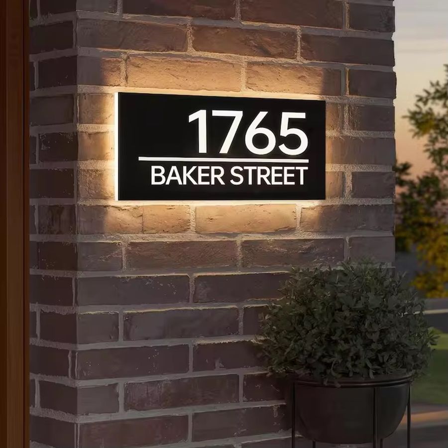 Backlit House Signs - Custom Promo Now - UK