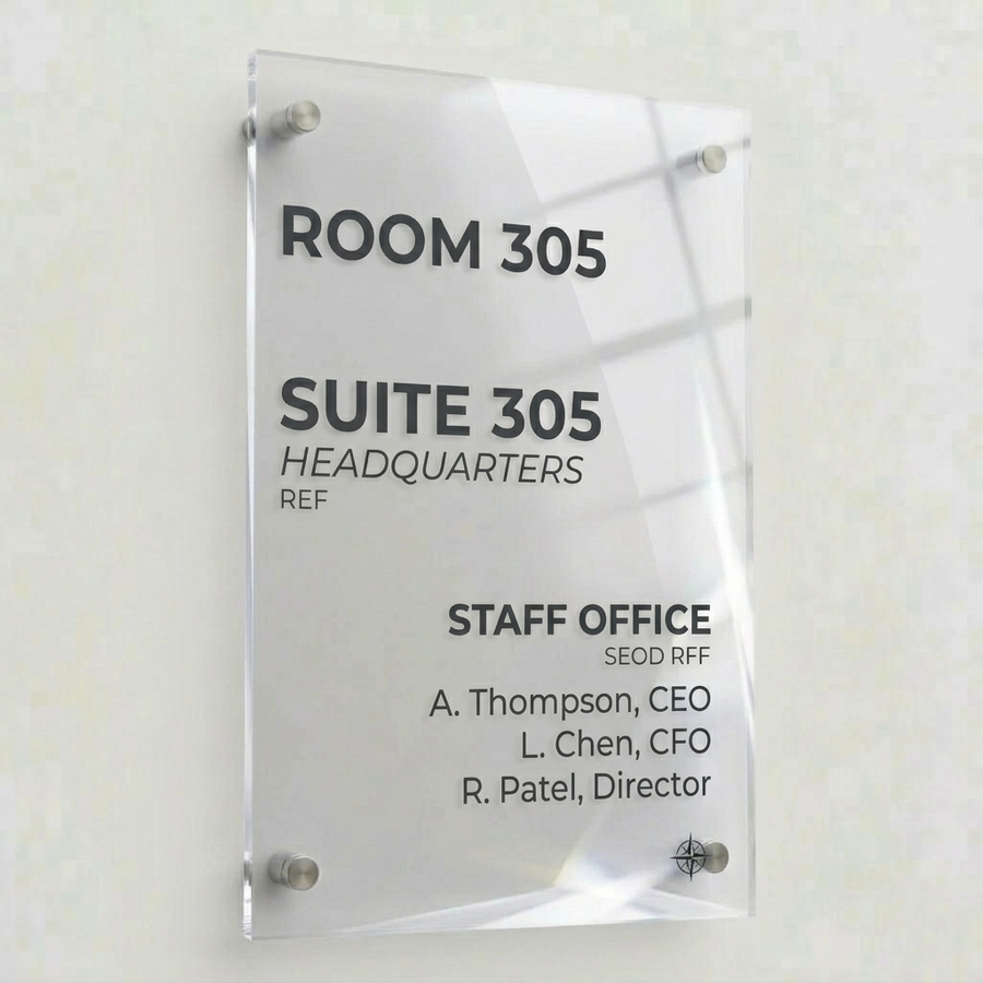 Colorful Acrylic Door Signs - Custom Promo Now - UK