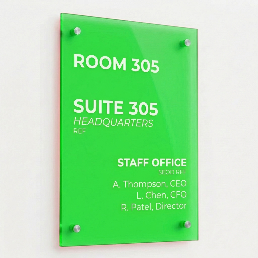 Colorful Acrylic Door Signs - Custom Promo Now - UK