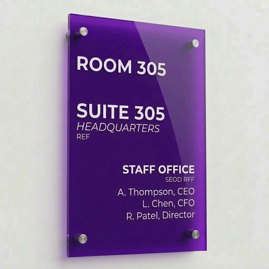 Colorful Acrylic Door Signs - Custom Promo Now - UK
