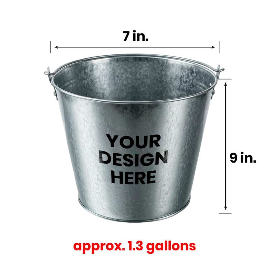 Tinplate Beer Buckets & Opener Combo - Custom Promo Now - UK