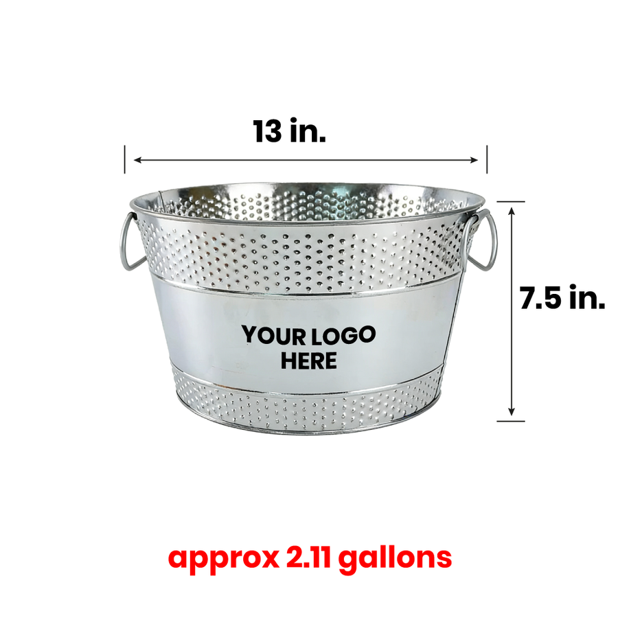 Galvanized Beverage & Ice Buckets - Custom Promo Now - UK