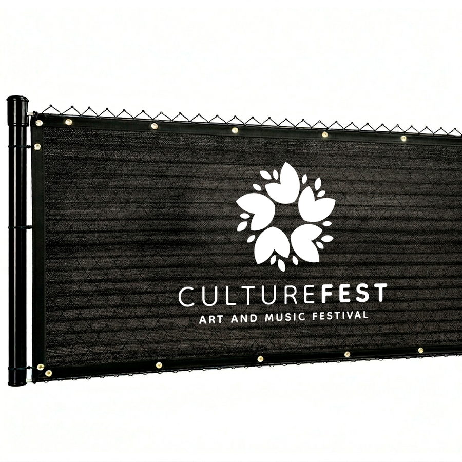 Custom 90% Blockage Fence Screen - Custom Promo Now - UK
